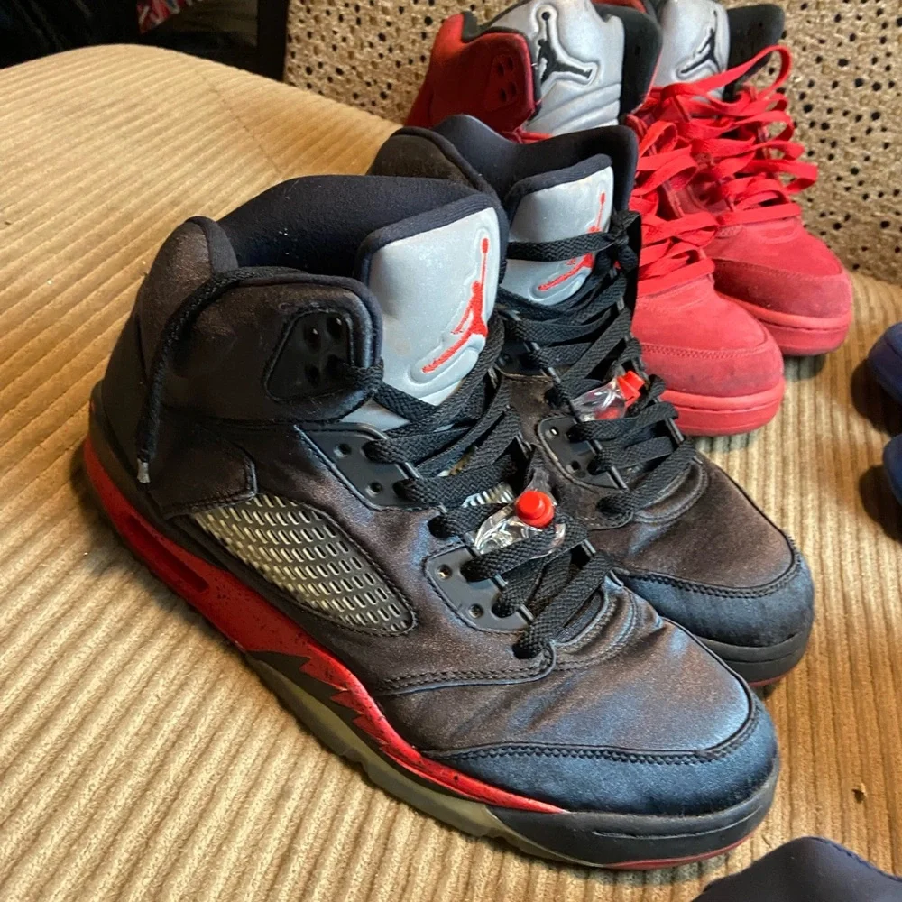 Big Jordan 5 LOT‎ -Red Blue suede Satin Bred Neymar